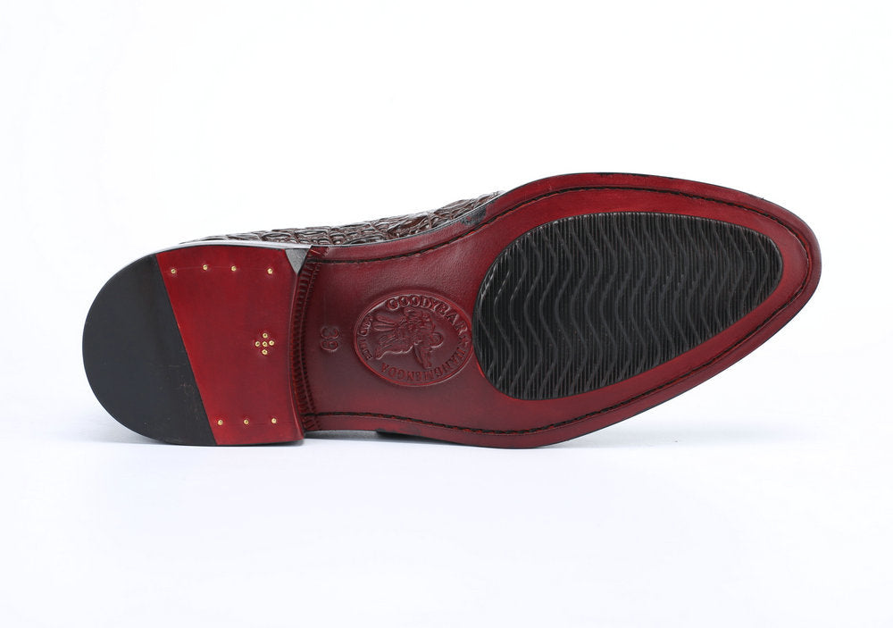 Crocodile Belly Skin Genuine Leather Men's Leather Shoes Business Casual Men Shoes 