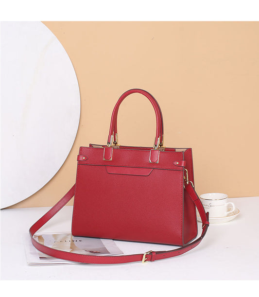 Women's Handbag Temperament Large Capacity Genuine Leather Shoulder Bag Crossbody Bag Commuting OL