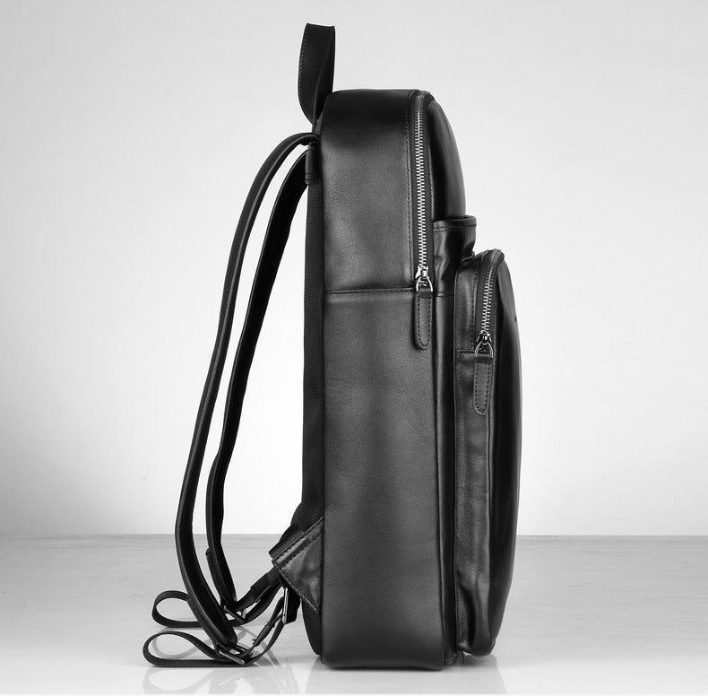 Men's backpack genuine cowhide leather high quality Korean casual sports backpack 