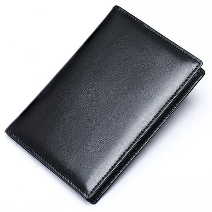Men's short wallet made of genuine cowhide leather business multi-functional men's wallet card bag 