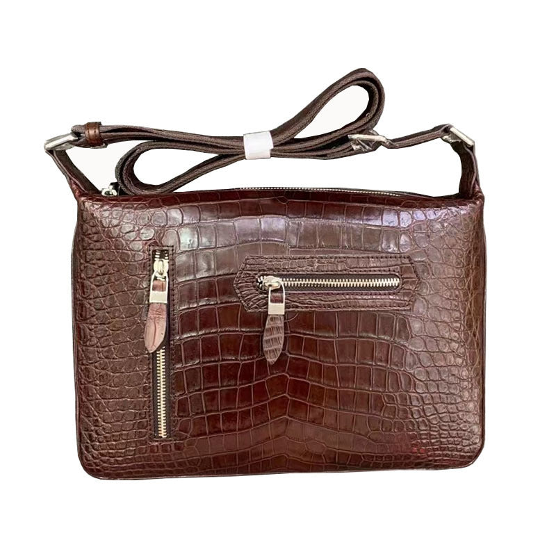 Men's Shoulder Bag Crocodile Belly Skin High Quality Casual Fashion Men's Crossbody Bag