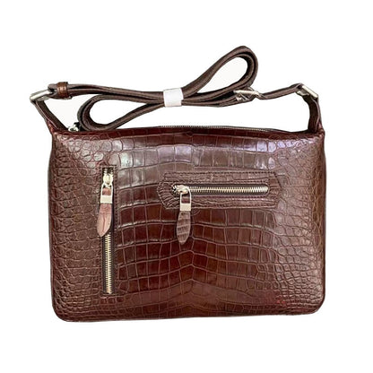 Men's Shoulder Bag Crocodile Belly Skin High Quality Casual Fashion Men's Crossbody Bag