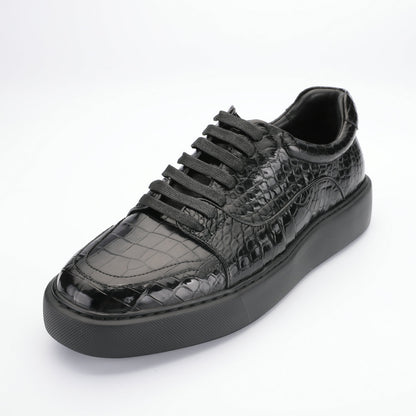 Autumn/Winter New Crocodile Belly Skin Men's Casual Shoes Genuine Leather Leather Shoes Fashion Business Shoes 