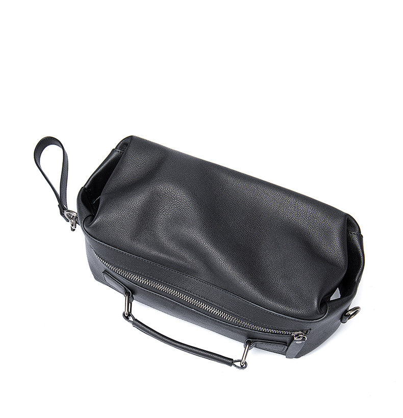 Men's Shoulder Bag Genuine Cowhide Leather Fashion Vintage Crossbody Bag for Men 
