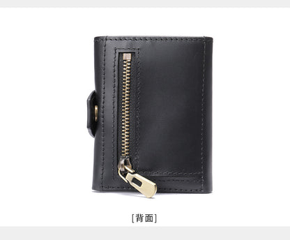 Men's wallet cowhide tri-fold coin purse men's wallet 