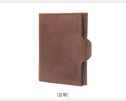 Men's wallet cowhide tri-fold coin purse men's wallet 