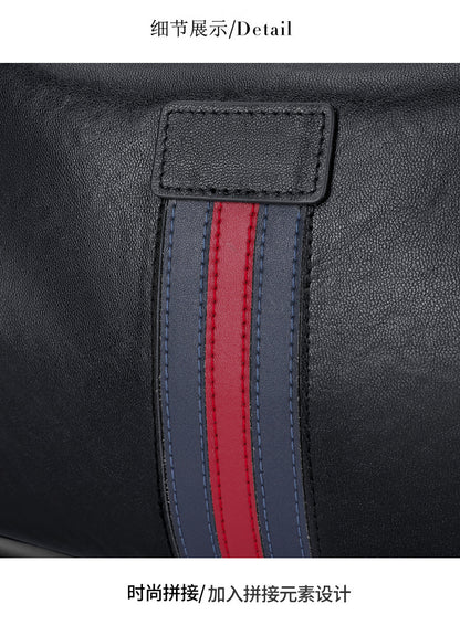 Men's Shoulder Bag Genuine Cowhide Leather Fashion Casual Commuting Crossbody Bag for Men 