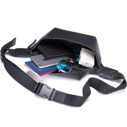 Men's bust bag Genuine cowhide leather casual sports crossbody bag for men Shoulder bag 