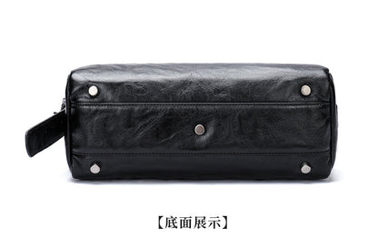 Men's Shoulder Bag Made of Genuine Cowskin Leather with Hand-held Crest High Quality Luxury Fashion Crossbody Bag for Men 