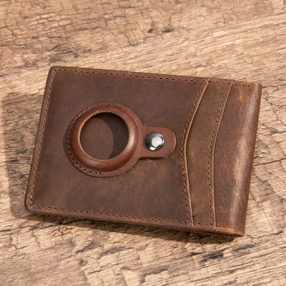Men's wallet cowhide genuine leather retro business card holder card bag for men 