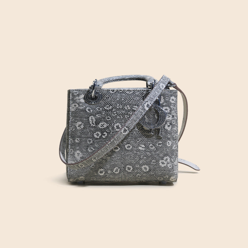 Lizard pattern luxury genuine leather women's bag leather tote bag crossbody bag 2way bag fashion
