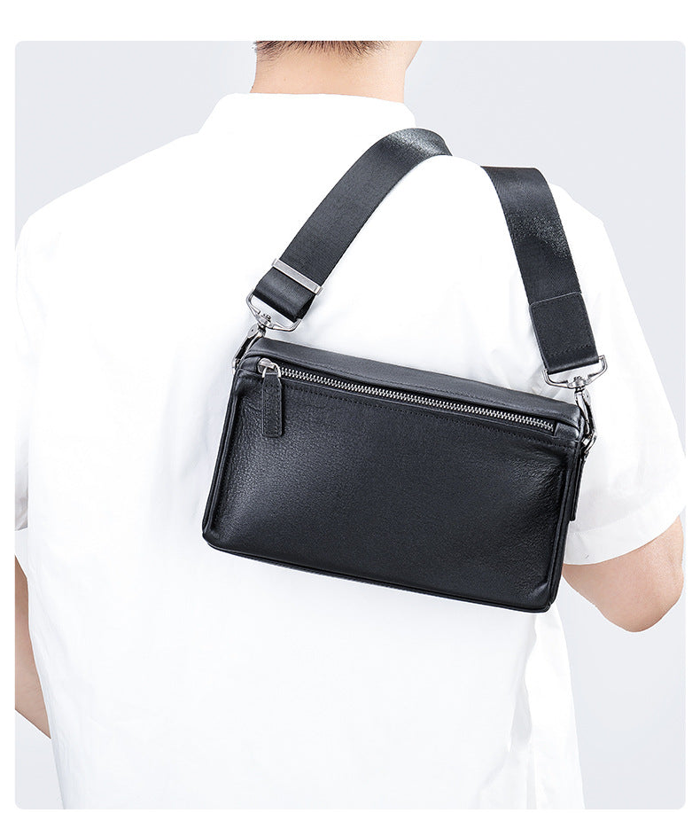 Men's Shoulder Bag Made of Genuine Cowhide Leather High Quality Men's Crossbody Bag Handbag 