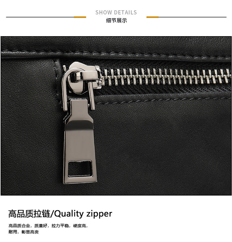 Men's Clutch Bag Genuine Cowhide Leather Vintage Large Capacity DIY Men's Wrist Bag Handbag 