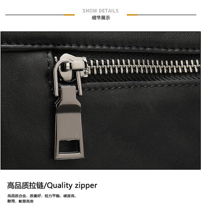 Men's Clutch Bag Genuine Cowhide Leather Vintage Large Capacity DIY Men's Wrist Bag Handbag 