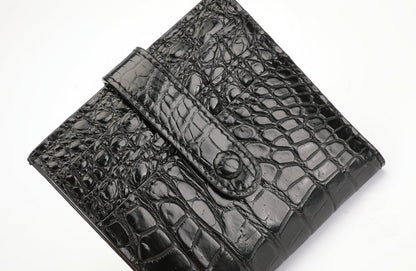 Siamese Crocodile Skin Wallet Men's Short Wallet Genuine Leather Small Lightweight Multifunctional Card Bag Wallet 