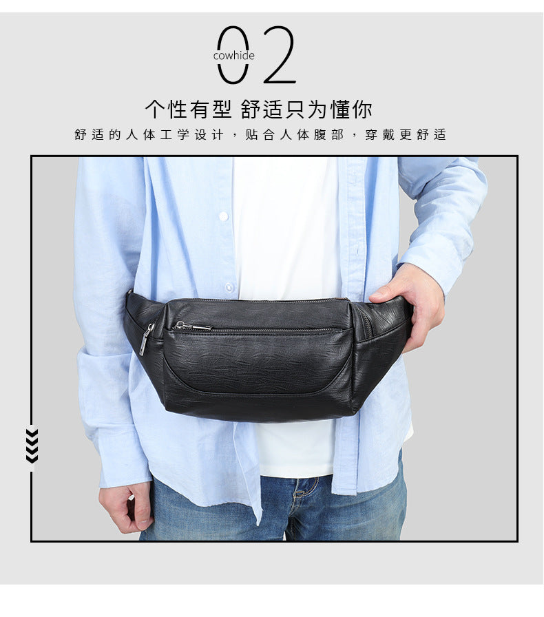 Men's Waist Bag Sports Fashion Casual Commuting Bust Bag Shoulder Bag 
