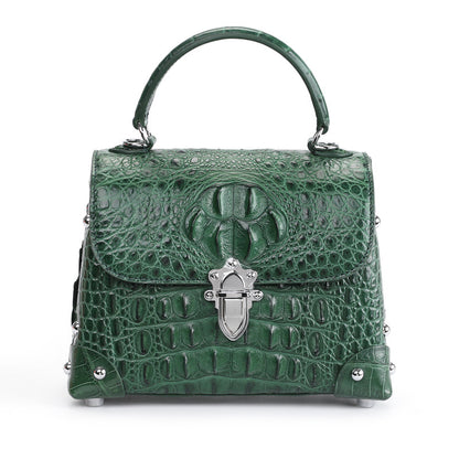 Genuine leather handbag made of Siamese crocodile skin Stylish shoulder bag Crossbody bag