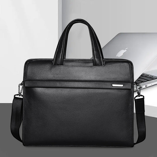Men's handbag genuine cowhide leather computer bag business briefcase 