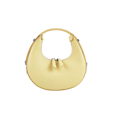 Genuine leather ladies bag half moon bag temperament cowhide mini armpit bag ladies handbag shoulder bag