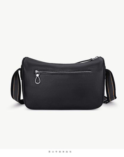 Men's Shoulder Bag Genuine Cowhide Leather Fashion Casual Commuting Crossbody Bag for Men 