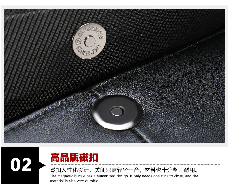 Men's Waist Bag Sheepskin Genuine Leather Fashion Casual Simple Multifunctional Crossbody Bust Bag 