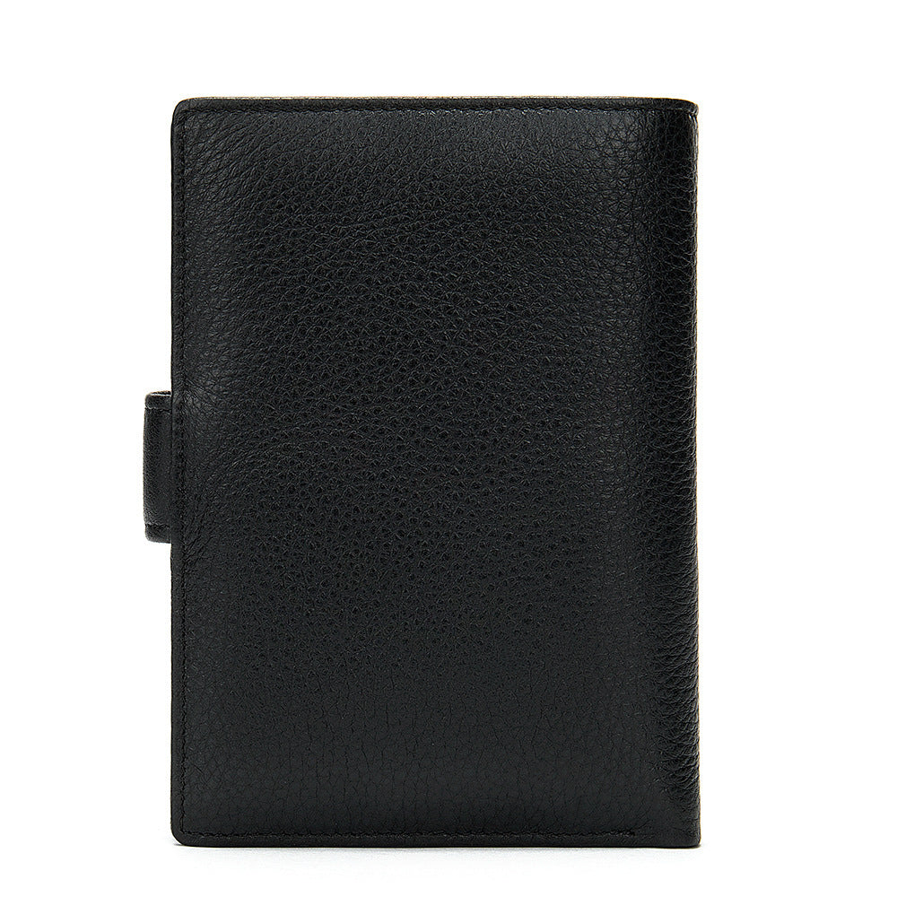 Men's wallet cowhide texture lychee pattern card holder business wallet for men 