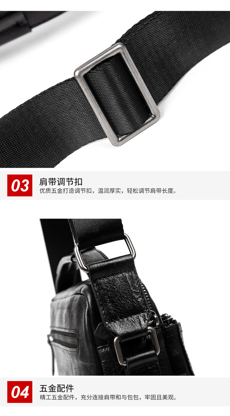 Men's shoulder bag, genuine cowhide leather, business commuting handbag, handbag, crossbody bag for men 