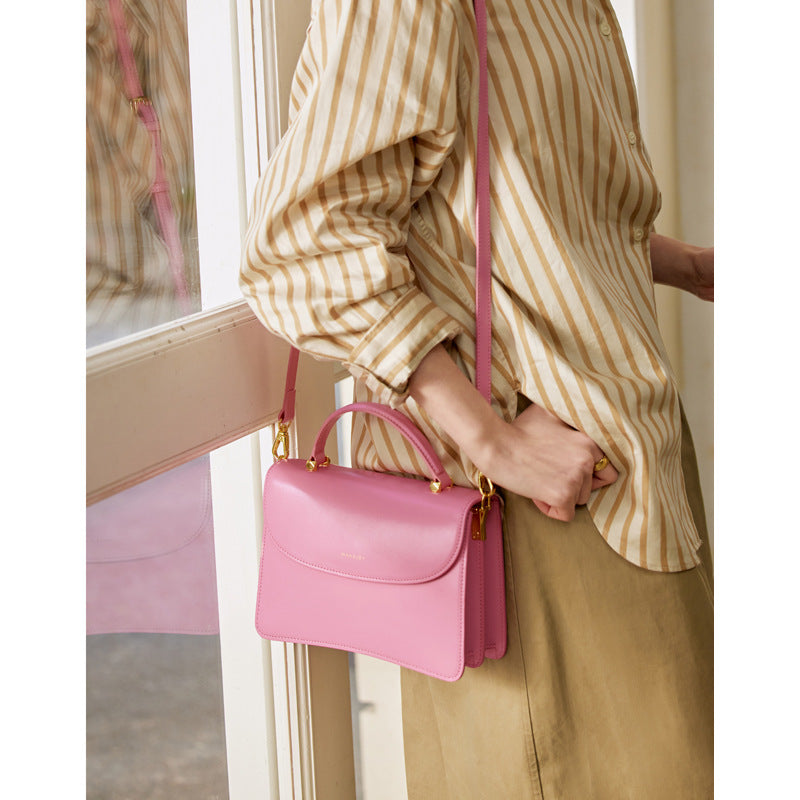 Women's Handbag Small Rectangular Shoulder Bag Female Luxury Genuine Leather Temperament Fashion High Quality