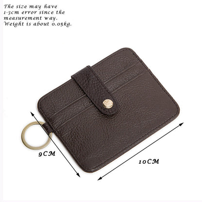 Men's wallet cowhide thin coin card holder casual card bag for men 