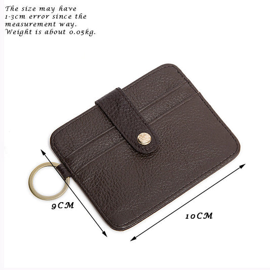 Men's wallet cowhide thin coin card holder casual card bag for men 