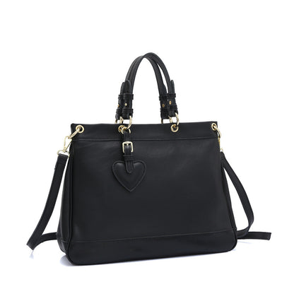 Genuine leather large capacity tote bag women commuting shoulder computer handbag crossbody bag leather tote bag