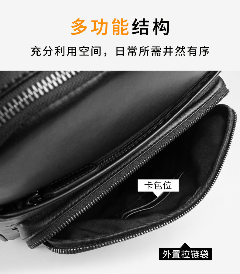 Men's backpack genuine cowhide leather high quality Korean casual sports backpack 