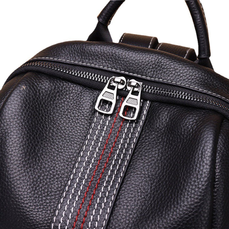 Casual large capacity shoulder bag travel rucksack fashionable cowhide ladies shoulder bag