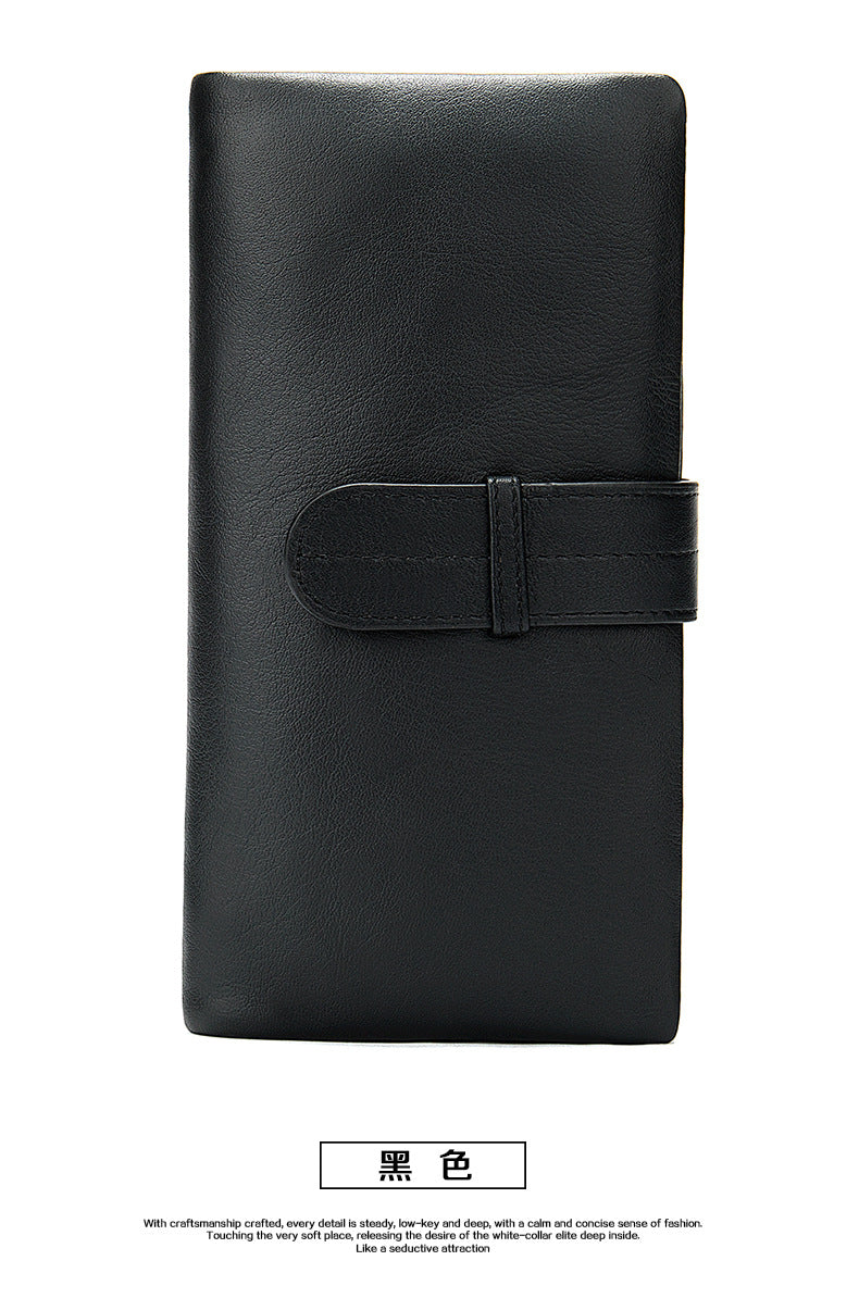 Men's Wallet RFID Coin Card Holder Retro Large Capacity Clutch Bag Men's Wallet 