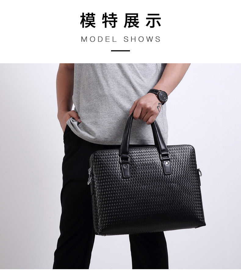 Men's handbag, handbag, genuine cowhide leather, large capacity, business computer bag, men's briefcase shoulder bag 