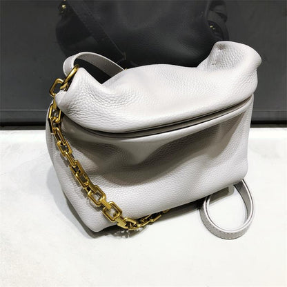 Cowhide bag women simple design chain bags shoulder bag messenger bag