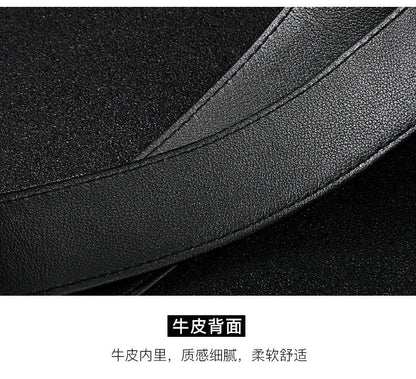 Ostrich skin men's belt genuine leather business casual automatic buckle width 3.4cm high quality male belt 