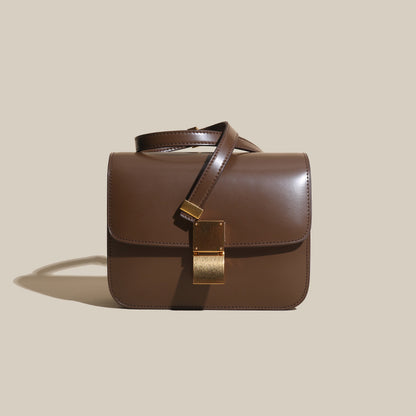 Bag Women Tofu Bag Genuine Leather Women Bag Luxury Retro Box Small Square Bag Crossbody Bag Goes with Anything