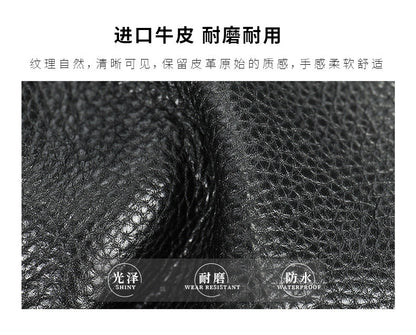 Men's Bust Bag Genuine Cowhide Leather Casual Fashion Men's Crossbody Bag Shoulder Bag 