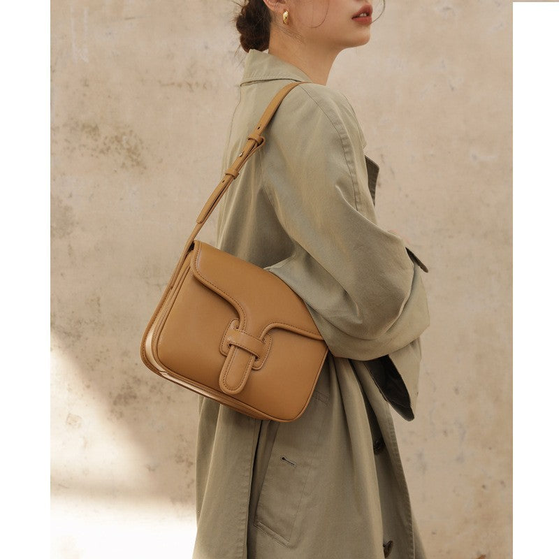 Genuine leather women's bag shoulder bag commuting crossbody bag retro messenger bag goes with everything