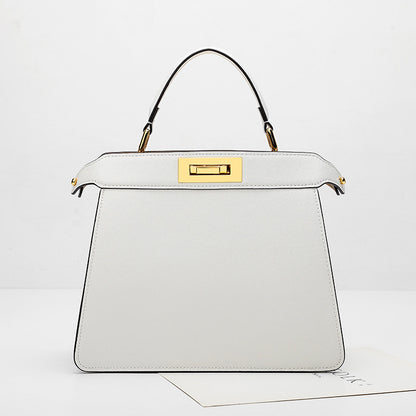Women's Handbag Commuting Professional Wind Fashion Rock Single Shoulder Bag Genuine Leather Bag