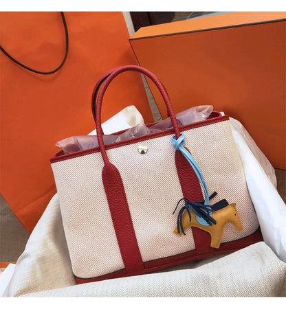 Ladies clashing color handbag large capacity canvas bag tote bag fashion