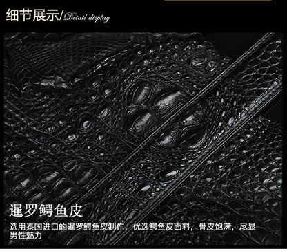Siamese Crocodile Skin Genuine Leather Men's Belt Automatic Buckle Fashion Casual Business High Quality Men's Belt 