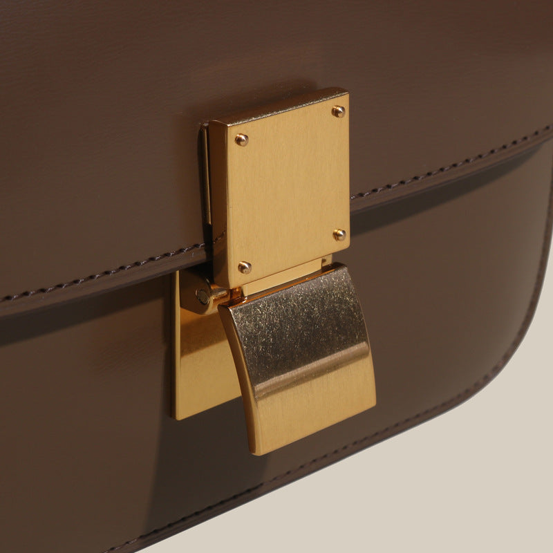 Bag Women Tofu Bag Genuine Leather Women Bag Luxury Retro Box Small Square Bag Crossbody Bag Goes with Anything