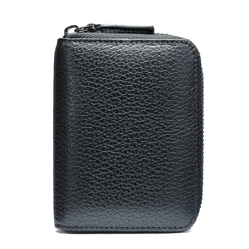 Men's wallet cowhide anti-theft brush coin purse card bag multifunctional men's wallet handbag 