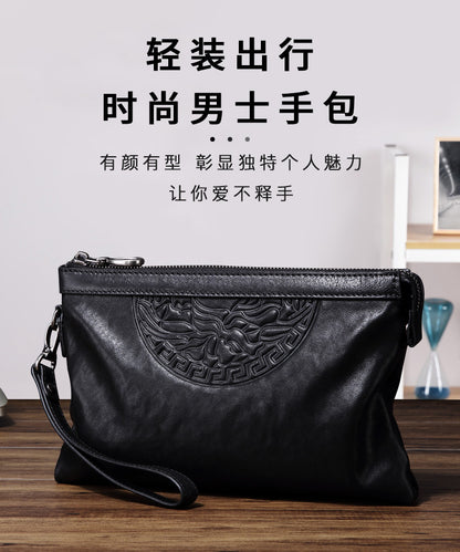 Men's Handbag Cow Leather Large Capacity Business Casual Fashion Men's Bag 