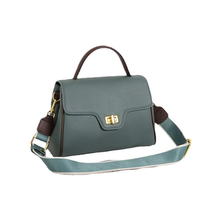 Genuine leather ladies bag cowhide commuter bag fashion large capacity shoulder shoulder handbag
