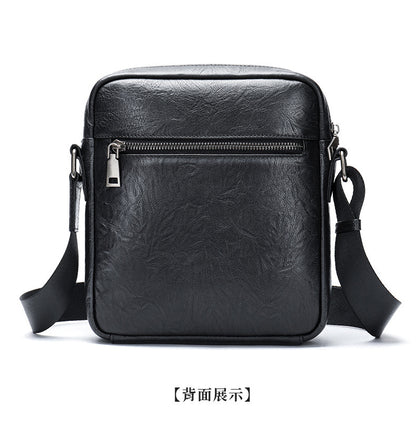 Men's shoulder bag, genuine cowhide leather, business commuting style, crossbody bag for men 
