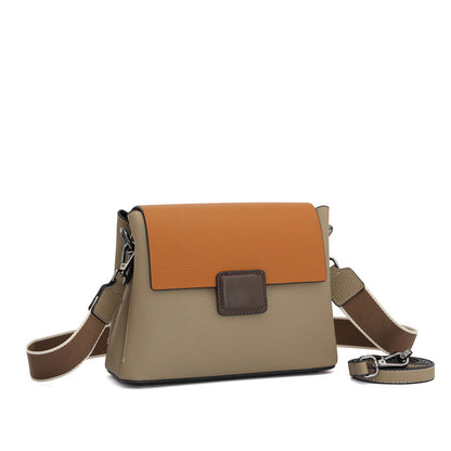 Genuine Leather Women's Bag Colorful Design Bucket Bag Luxury Large Capacity One Shoulder Crossbody Tote Bag