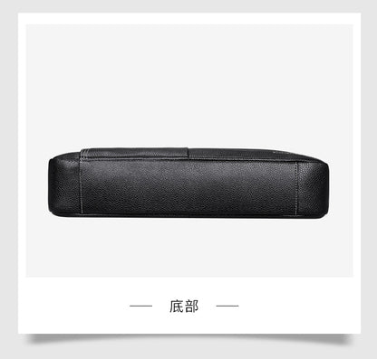 Men's handbag Genuine leather cowhide computer bag Business large capacity briefcase Men's handbag 